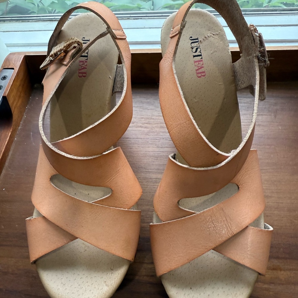 JustFab Tan Sandals Stylish and Versatile